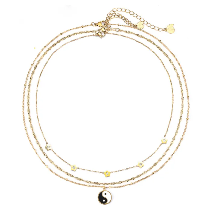Necklaces Hey Happiness Mindfulness Layering Necklace Set
