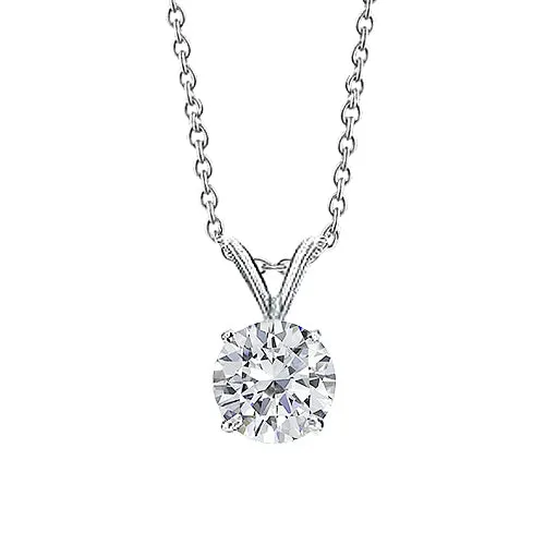 Necklaces Solitaire Natural Earth Mined Diamond Necklace Pendant 1 Carat White Gold Women Jewelry GB Necklaces Solitaire Natural Earth Mined Diamond Necklace Pendant 1 Carat White Gold Women Jewelry GB
