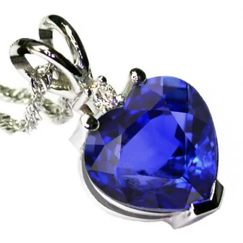 Necklaces Sri Lankan Sapphire Jewelry Natural Earth Mined Diamond Pendant White Gold 14K 325 Ct GB Necklaces Sri Lankan Sapphire Jewelry Natural Earth Mined Diamond Pendant White Gold 14K 325 Ct GB