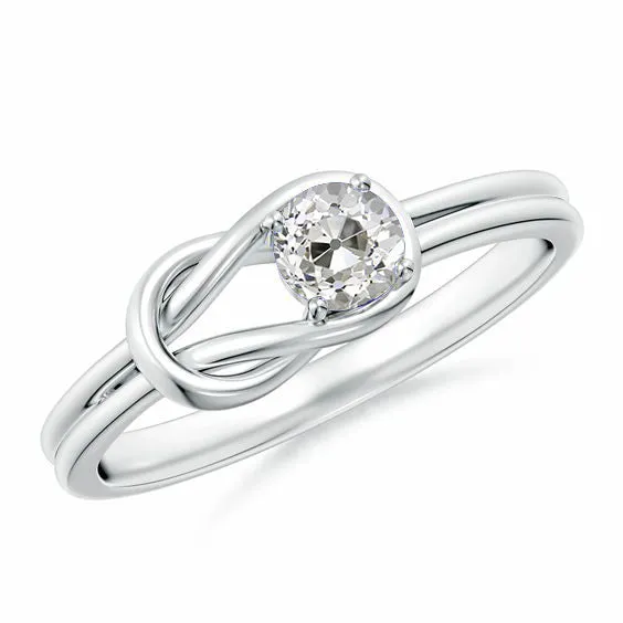 Old Miner Solitaire Round Natural Earth Mined Diamond Ring Knot Style 1 Carat White Gold HarryChadEntcom Rings Old Miner Solitaire Round Natural Earth Mined Diamond Ring Knot Style 1 Carat White Gold HarryChadEntcom Rings