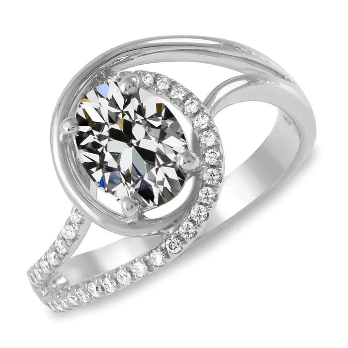 Oval Old Miner Real Natural Earth Mined Diamond Ring Twisted Split Shank 14K Gold 750 Carats HarryChadEntcom Rings Oval Old Miner Real Natural Earth Mined Diamond Ring Twisted Split Shank 14K Gold 750 Carats HarryChadEntcom Rings