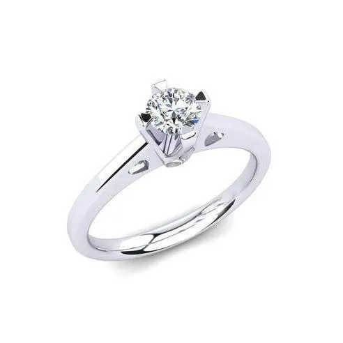 Rings GB Round Cut 125 Carat Solitaire Natural Earth Mined Diamond Engagement Ring White Gold 14K Rings GB Round Cut 125 Carat Solitaire Natural Earth Mined Diamond Engagement Ring White Gold 14K