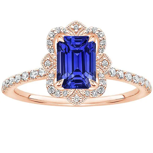 Rings HarryChadEntcom Halo Ring Flower Style Emerald Blue Sapphire Natural Earth Mined Diamond 425 Carats Rings HarryChadEntcom Halo Ring Flower Style Emerald Blue Sapphire Natural Earth Mined Diamond 425 Carats