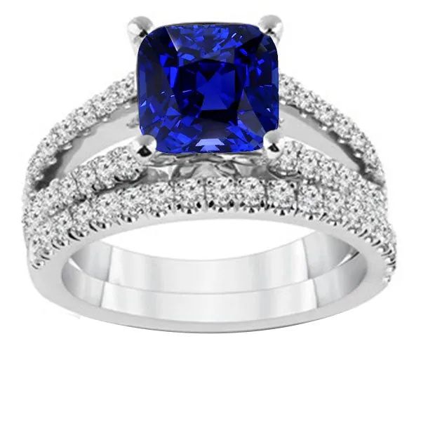 Rings HarryChadEntcom Natural Earth Mined Diamond Engagement Ring Set Cushion Sri Lankan Sapphire 350 Carats Rings HarryChadEntcom Natural Earth Mined Diamond Engagement Ring Set Cushion Sri Lankan Sapphire 350 Carats