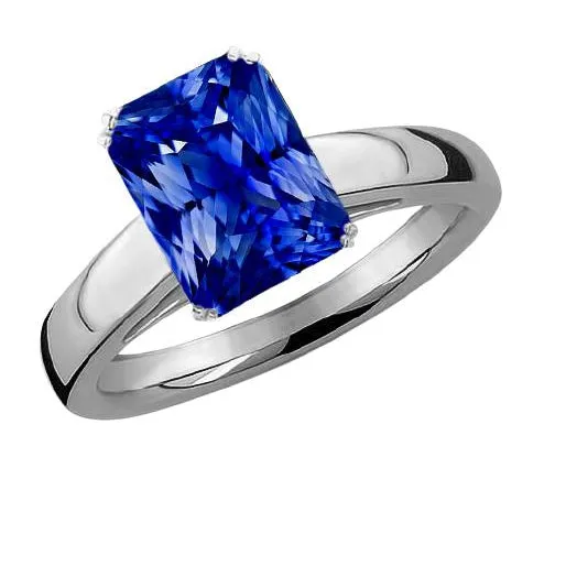 Rings HarryChadEntcom Radiant Solitaire Ceylon Sapphire Engagement Ring 250 Carats Gold 14K Rings HarryChadEntcom Radiant Solitaire Ceylon Sapphire Engagement Ring 250 Carats Gold 14K