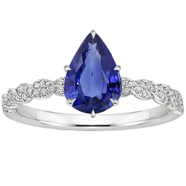 Rings HarryChadEntcom Solitaire Blue Sapphire Ring Natural Earth Mined Diamond Accents 350 Carats Rings HarryChadEntcom Solitaire Blue Sapphire Ring Natural Earth Mined Diamond Accents 350 Carats