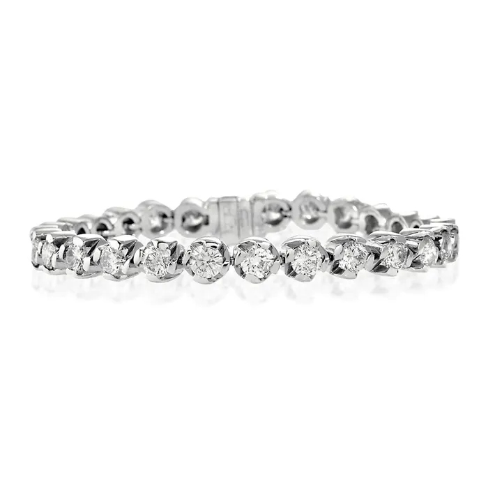 Round Brilliant Cut Natural Earth Mined Diamond Ladies Tennis Bracelet White Gold 675 Ct GB Bracelets Round Brilliant Cut Natural Earth Mined Diamond Ladies Tennis Bracelet White Gold 675 Ct GB Bracelets