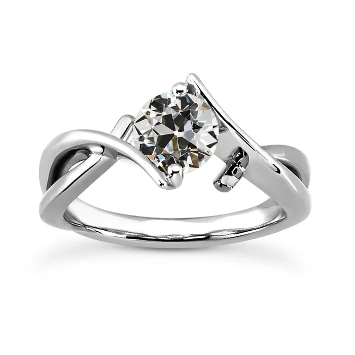 Round Old Cut Natural Earth Mined Diamond Solitaire Ring Twisted Shank 150 Carats HarryChadEntcom Rings Round Old Cut Natural Earth Mined Diamond Solitaire Ring Twisted Shank 150 Carats HarryChadEntcom Rings