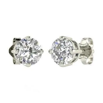 Solitaire Round Cut 190 Ct Genuine Natural Earth Mined Diamonds Stud Earring 14K White Gold GB Earrings Solitaire Round Cut 190 Ct Genuine Natural Earth Mined Diamonds Stud Earring 14K White Gold GB Earrings