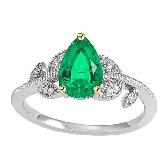 Vintage Look Casual Womens Ring Pear Shape Green Emerald HarryChadEntcom Rings Vintage Look Casual Womens Ring Pear Shape Green Emerald HarryChadEntcom Rings