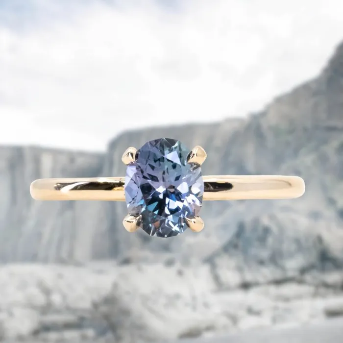 129ct Precision Cut Purple Grey Montana Sapphire Four Prong Classic Solitaire in 14k Yellow Gold potentate Earrings 129ct Precision Cut Purple Grey Montana Sapphire Four Prong Classic Solitaire in 14k Yellow Gold potentate Earrings