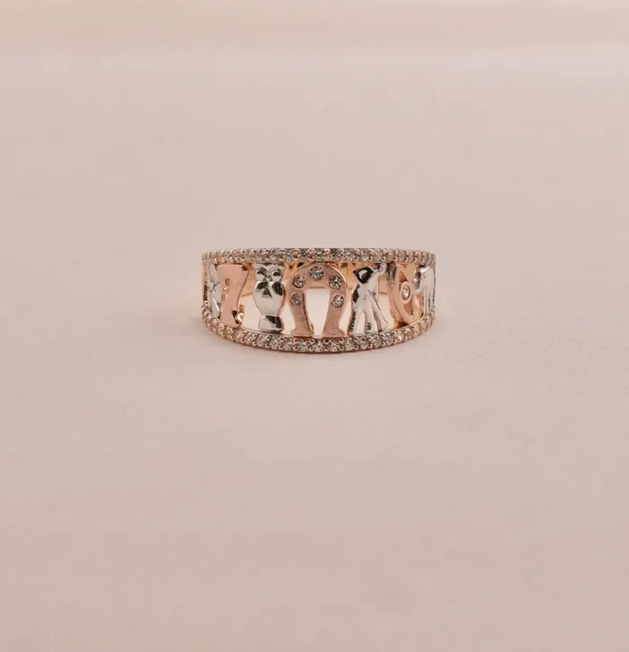 14K Gold Good Luck Womens Ring RG3232 AB and J Rings