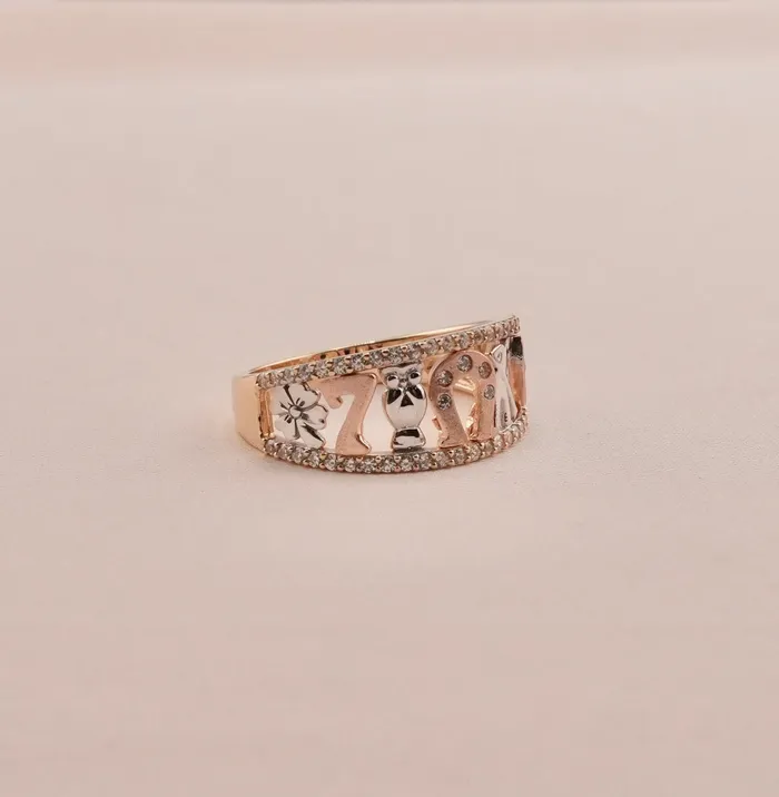 14K Gold Good Luck Womens Ring RG3232 AB and J Rings 14K Gold Good Luck Womens Ring RG3232 AB and J Rings