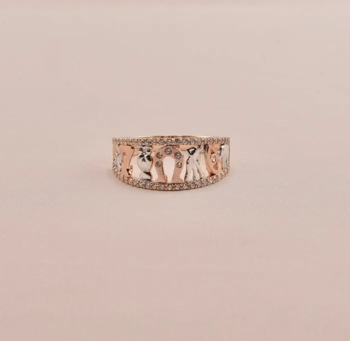 14K Gold Good Luck Womens Ring RG3232 AB and J Rings 14K Gold Good Luck Womens Ring RG3232 AB and J Rings