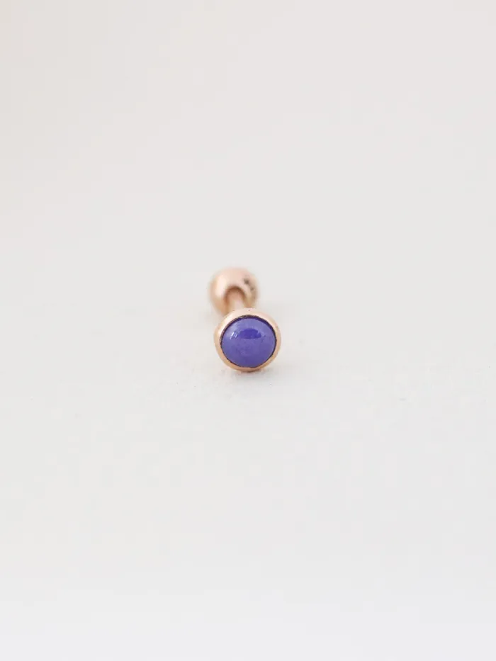 14K Gold Mini Stone Cartilage Earring 18G16G MinimalBijoux Earrings