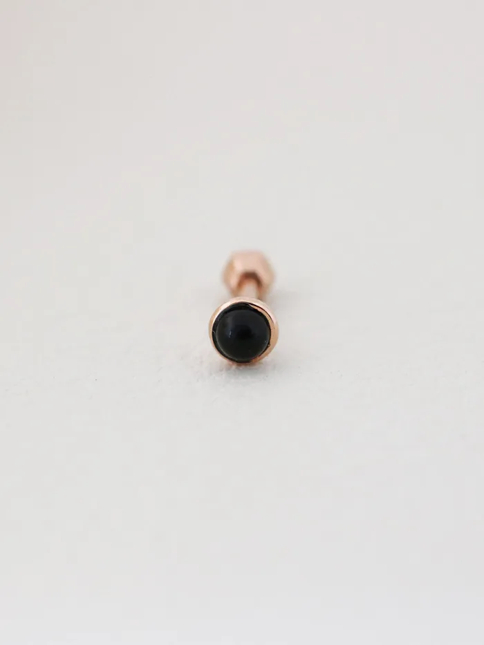 14K Gold Mini Stone Cartilage Earring 18G16G MinimalBijoux Earrings