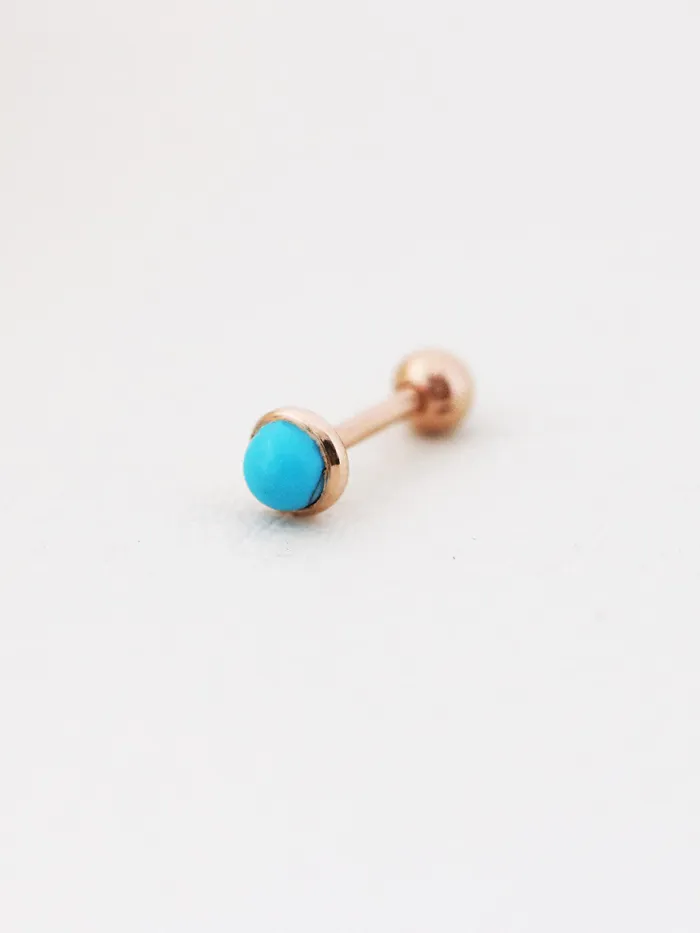 14K Gold Mini Stone Cartilage Earring 18G16G MinimalBijoux Earrings
