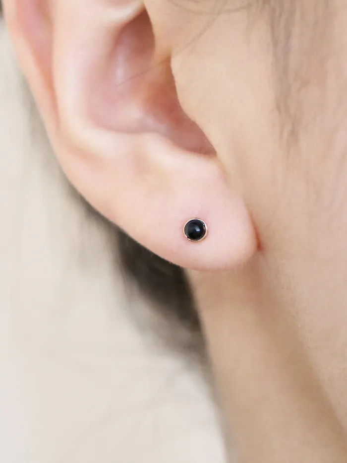 14K Gold Mini Stone Cartilage Earring 18G16G MinimalBijoux Earrings