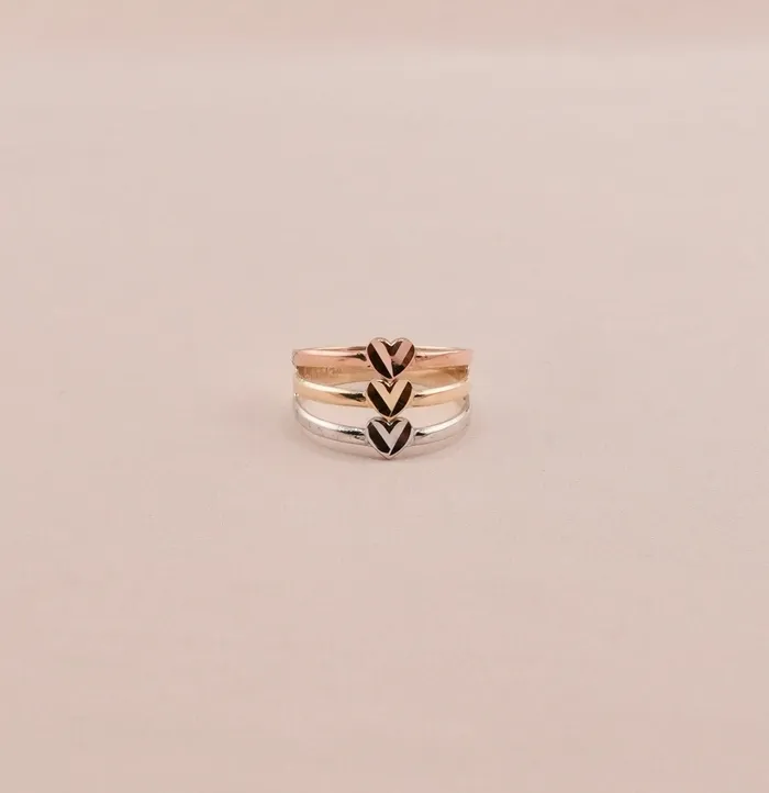 AB and J Rings 14K Gold Heart Womens Ring RG0582