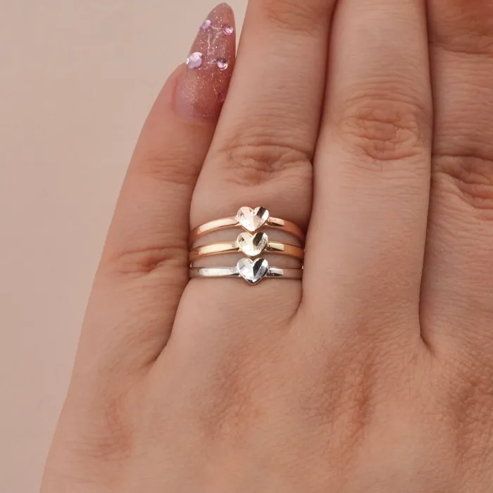 AB and J Rings 14K Gold Heart Womens Ring RG0582 AB and J Rings 14K Gold Heart Womens Ring RG0582