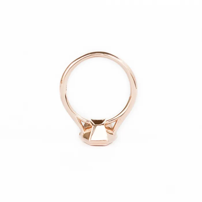 Anueva Jewelry Rings Geometric Sunstone Bezel Set 14k Rose Gold Ring