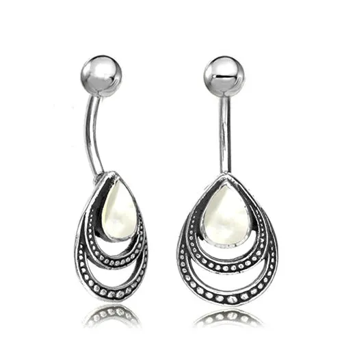 Chaotic Trading Teardrop Hoop Sterling Silver Belly Barbell Earrings Chaotic Trading Teardrop Hoop Sterling Silver Belly Barbell Earrings