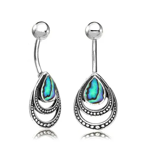 Chaotic Trading Teardrop Hoop Sterling Silver Belly Barbell Earrings Chaotic Trading Teardrop Hoop Sterling Silver Belly Barbell Earrings