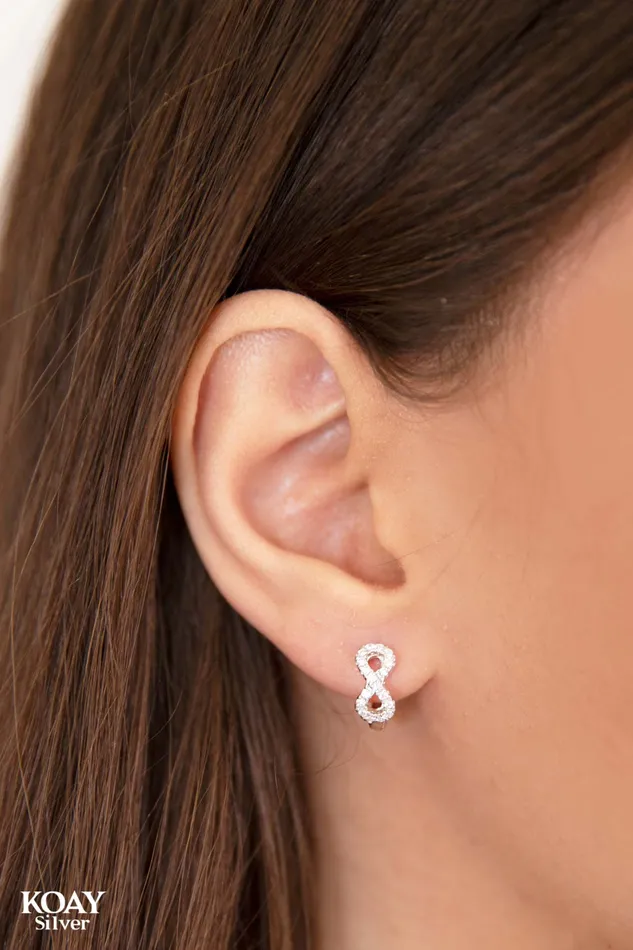 KOAY Earrings Infinity Hoop Earring KOAY Earrings Infinity Hoop Earring