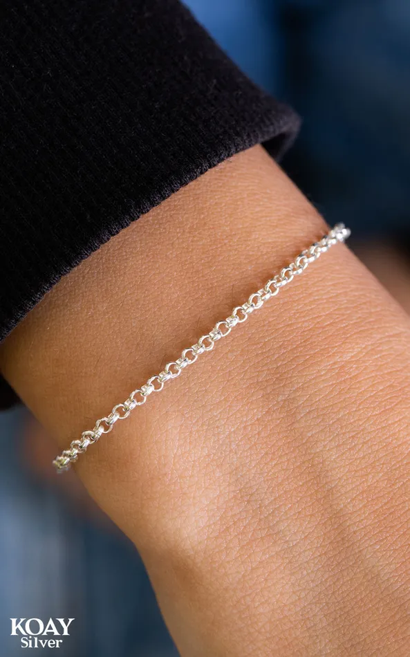 KOAY Silver Store Bracelets Bubbles Chain Bracelet