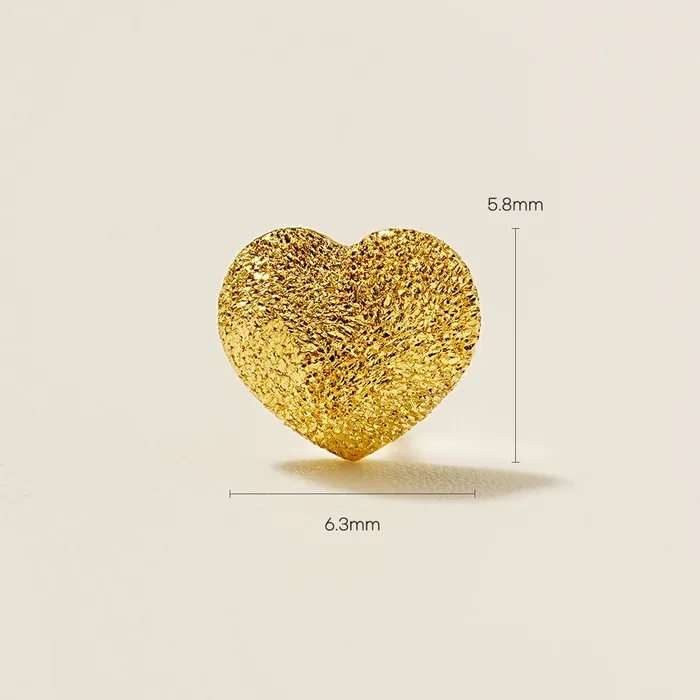 MinimalBijoux Earrings 24K Gold Heart Cartilage Earring 20G