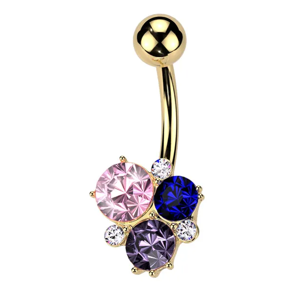 Mixed Cluster Belly Ring Tulsa Body Jewelry Rings Mixed Cluster Belly Ring Tulsa Body Jewelry Rings