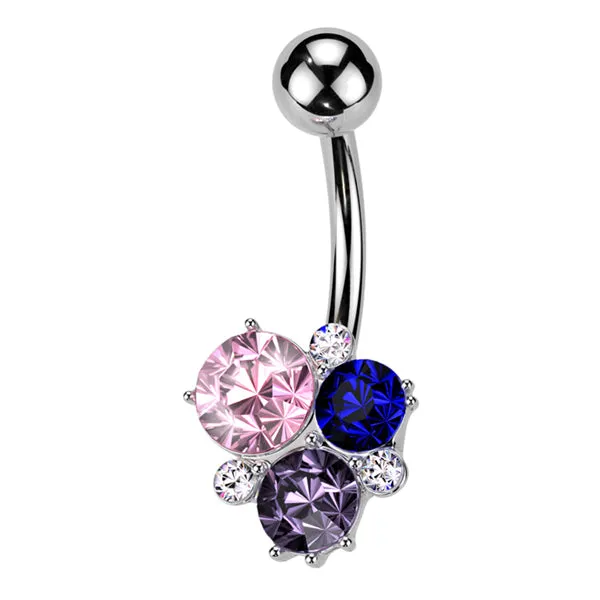 Mixed Cluster Belly Ring Tulsa Body Jewelry Rings Mixed Cluster Belly Ring Tulsa Body Jewelry Rings