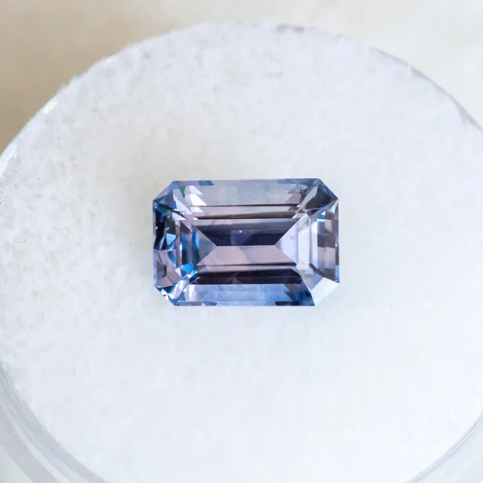 Nashan Earrings 307CT EMERALD CUT MADAGASCAR SAPPHIRE LAVENDER PURPLE 930X644X5MM