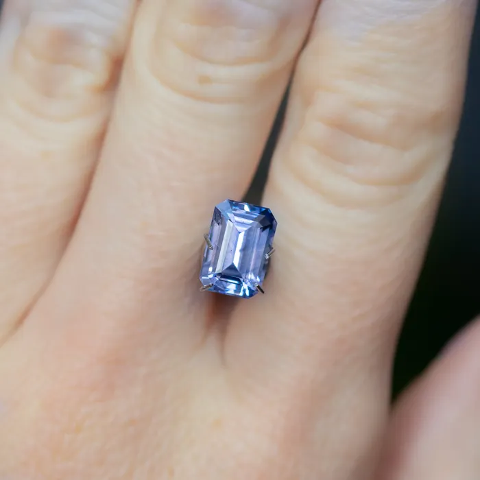 Nashan Earrings 307CT EMERALD CUT MADAGASCAR SAPPHIRE LAVENDER PURPLE 930X644X5MM