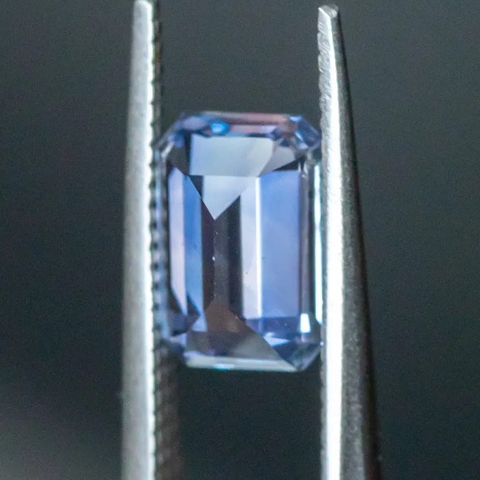 Nashan Earrings 307CT EMERALD CUT MADAGASCAR SAPPHIRE LAVENDER PURPLE 930X644X5MM
