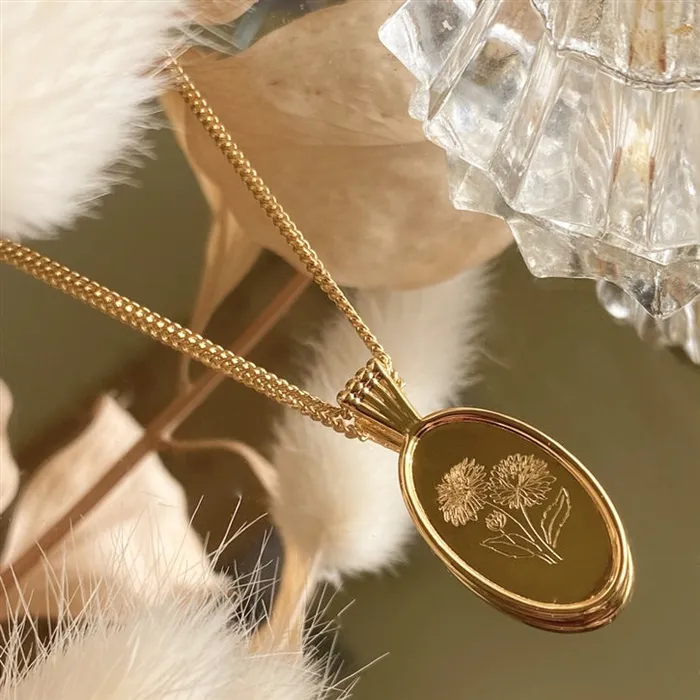 Necklaces Pika Bear Wildflower Pendant Necklace