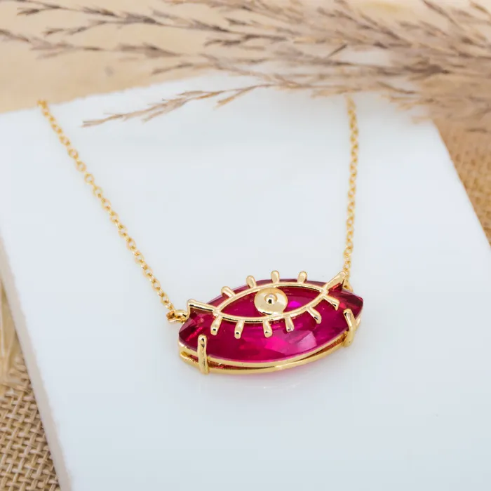 Necklaces Upakarna Evil Eye Crystal Necklace
