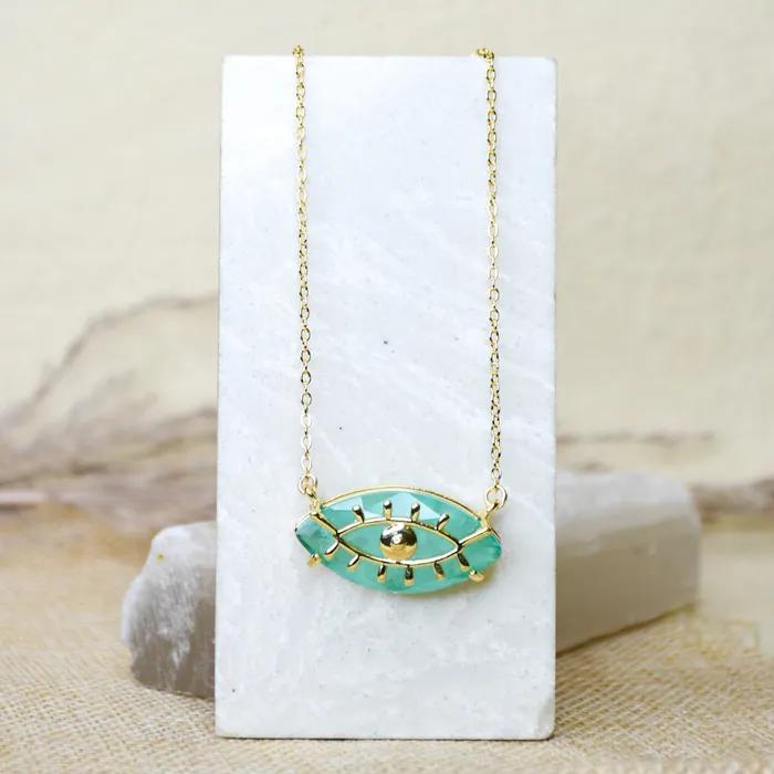 Necklaces Upakarna Evil Eye Crystal Necklace