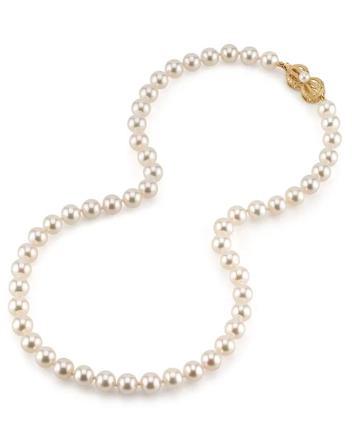 Necklaces White Japanese Akoya Choker Length Pearl Necklace 7580mm AAA Quality SPT
