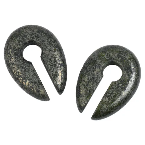Pyrite Keyhole Ear Weights Tulsa Body Jewelry Earrings