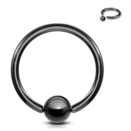 Rings Tulsa Body Jewelry 14g Black Captive Bead Ring