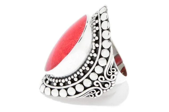 Samuel B Nicolette Ring Coral Rings