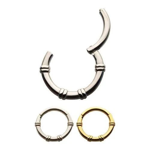 Tulsa Body Jewelry Bamboo Hinged Segment Ring Rings