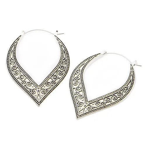 Tulsa Body Jewelry Swirl Tunnel Hoop Earrings Earrings