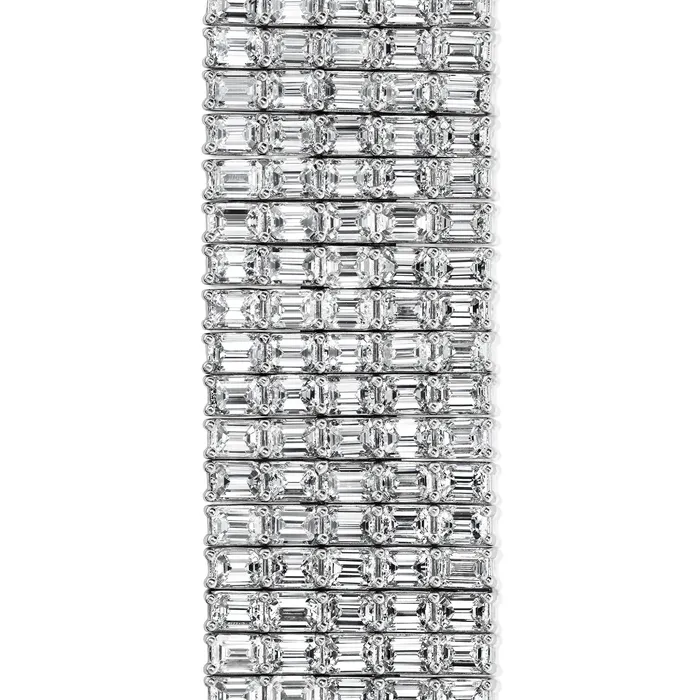 84CT Emerald Cut Diamond Choker Necklace SG Fine Necklaces