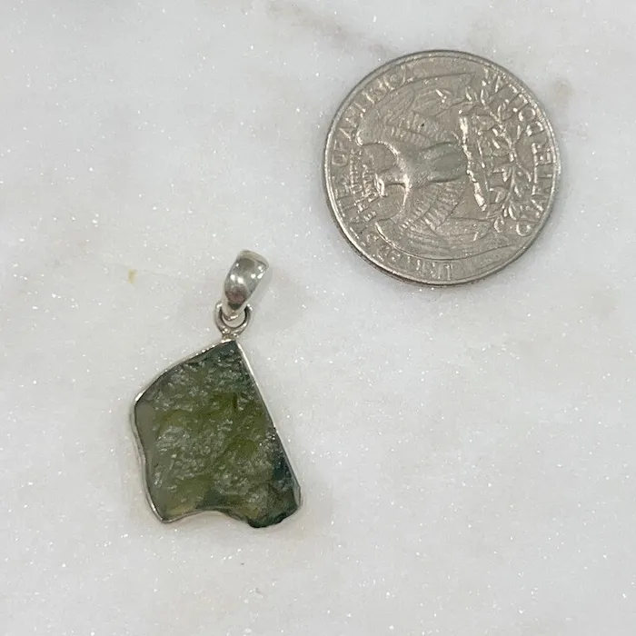 Authentic 118 258 grams Moldavite Meteorite Gemstone Sterling Silver Necklace Magic Crystals Necklaces