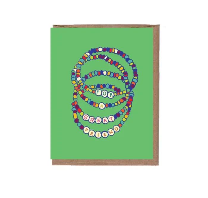 Bracelets La Familia Green Friendship Bracelet Card