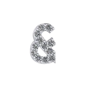 Charm Necklaces SG Fine Slider Pave Ampersand Charm