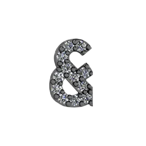 Charm Necklaces SG Fine Slider Pave Ampersand Charm