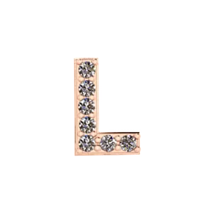 Charm Necklaces SG Fine Slider Pave Letter L Charm
